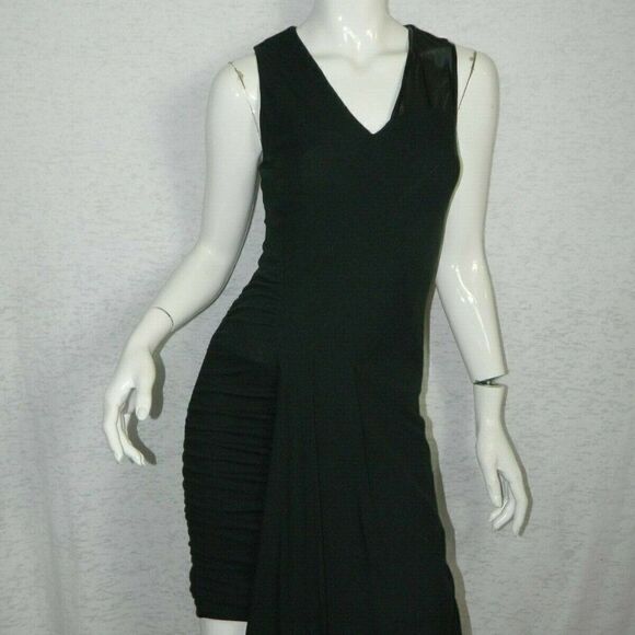Yigal Azrouel Dress Green with Leather Trim Size 2‎ - Picture 12 of 16